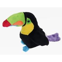 Cornelissen Pluche gekleurde toekan vogel knuffel 15 cm speelgoed -