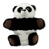 Pluche zwart/witte panda handpop knuffel 22 cm speelgoed Multi
