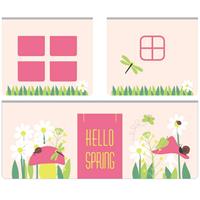 Vipack speelgordijn Spring - roze - 235x140x0,5 cm