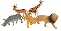 Toi-Toys Animal World wilde dieren in zak 5-delig