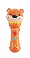 microfoon met dierenhoofd 18 cm oranje