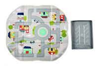Achoka Spielteppich und Aufbewahrungsbox, Playbox - Motiv Stadt mehrfarbig