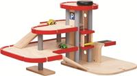 Plan Toys Parkhaus aus Holz mit Lift und Ladestation, Modell: 6271 (ab 3 Jahren)