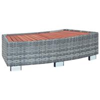 VidaXL Spa trapje 92x45x25 cm poly rattan grijs