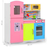 VidaXL Kinderspeelkeuken 80x30x85 cm MDF meerkleurig