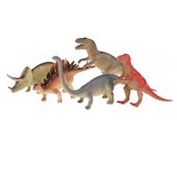 5x Plastic speelgoed dinosaurus figuren Multi