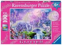 Ravensburger Koninkrijk van de Eenhoorns Glitter Puzzel (100 XXL stukjes)