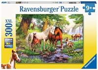 Ravensburger Wilde Paarden bij de Rivier Puzzel (300 XXL stukjes)