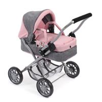 CHIC2000 Puppenwagen "Mini-Kuschelwagen Smarty grau-rosa"