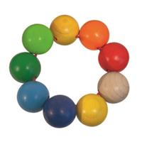 Eichhorn 100017042 - 9 Bunte Kugeln, Greifling, Ring, FSC 100%, Buchenholz,