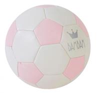 BamBam speelbal Football Lagoon kunstleer 11 cm wit/roze