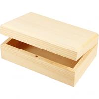 Creotime sieradendoos hout 14 x 9 x 5 cm