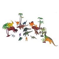 Plastic speelgoed dinosaurussen in emmer 23-delig Multi