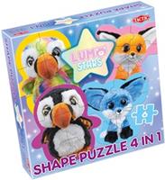 Tactic Lumo Stars - 4 in 1 Vormpuzzel (Papegaaiduikers & Vossen)