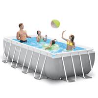 Intex Frame Swimming Pool Set 'Prism Quadra II' grau 400 x 200 x 100 cm Inkl. Kartuschenfilteranlage