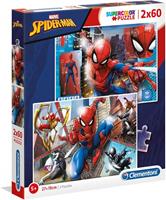 Clementoni spider-man puzzel 2 x 60 stukjes