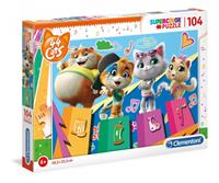Clementoni legpuzzel 44 Cats 104 stukjes 48,5 x 33,5 cm