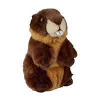 Pluche bruine bever knuffel 18 cm speelgoed -