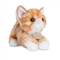 Aurora knuffelkat MiYoni junior 20 cm pluche oranje/wit