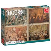 Jumbo legpuzzel Anton Pieck: Living Room Entertainment 1000 stukjes