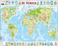 Selecta Play - Larsen Jigsaw Puzzle Map World - Geographic 80pcs. (NL)