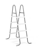 wembadladder 127 cm staal zilver/wit