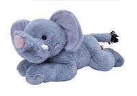 knuffel olifant Ecokins junior 30 cm pluche blauw