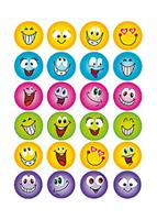 stickers Glitter Smileys junior 12 x 8,4 cm folie