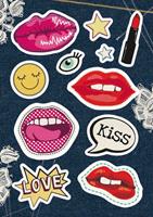 Herma stickers Kisses meisjes 12 x 8,4 cm folie