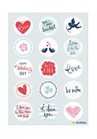 Herma stickers Liefdesberichten meisjes 12 x 8,4 cm folie