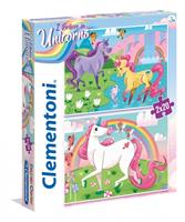 Clementoni Legpuzzel Unicorns 20 Stukjes 2 Stuks