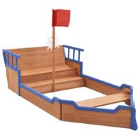 vidaXL Sandkasten Piratenschiff Tannenholz 190x94,5x136 cm 