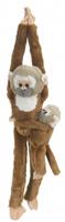 Wild Republic Zachte knuffel Hangend Monkey met Baby, 51 cm