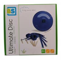 frisbeeset Ultimate Disk hout blauw 8 delig