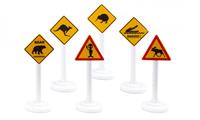 Speelgoed waarschuwingsborden 6 stuks -