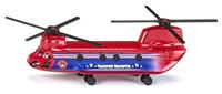 Chinook transport helikopter 17 cm staal rood/blauw (1689)