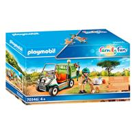 PLAYMOBIL Family Fun - Zoo Tierarzt mit Fahrzeug 70346