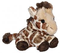 Wild Republic knuffel giraffe junior 13 cm pluche bruin