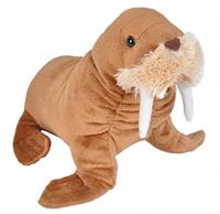 Wild Republic knuffel walrus junior 20 cm pluche bruin