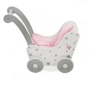 BAYER CHIC 2000 Holz-Puppenwagen Stars grau