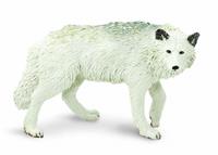 wilde dieren Witte wolf junior 9,3 cm wit