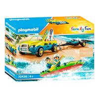 PLAYMOBIL Family Fun Strandauto mit Kanuanhänger