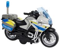 Kids Globe Polizeimotorrad mit Licht + Sound mit Rückzugsmotor inkl. Batterien