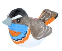 Wild Republic Blauwborst vogeltje met geluid van pluche 13 cm -