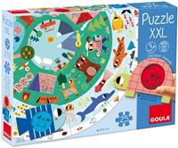 Jumbo Goula Puzzle XXL Discover Animals - 25 pcs. Vloer