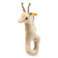 Steiff Wild Sweeties Tulu Giraffe Greifring mit Rassel und Knisterfolie, beige, 17 cm, beige