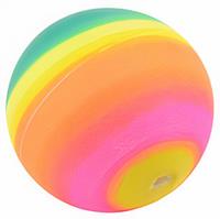 Johntoy regenboogballen 7 cm rubber 3 delig