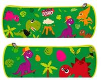 etui Crazy Dino 22 cm polyester groen