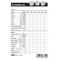Sigel 4x Scoreblokken Yahtzee 100 vellen - Dobbelspellen