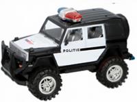 politieauto junior 27,5 cm staal zwart/wit